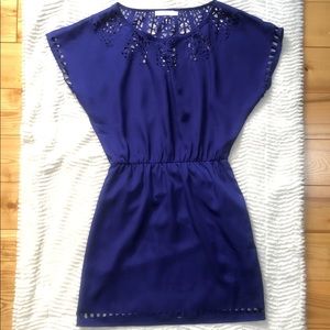 Lush - Blue/Purple Laser Cut Out Dress - NWOT